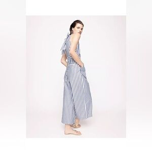 NWT J Crew Striped Halter Jumpsuit, 10p‎